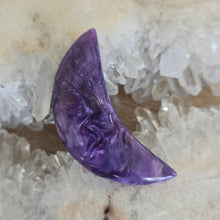 Load image into Gallery viewer, Charoite Crescent Moon A Grade