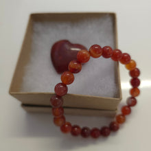 Load image into Gallery viewer, Carnelian Bracelet and Heart Boxset