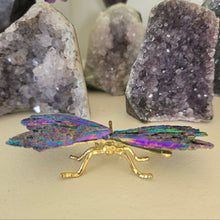 Load image into Gallery viewer, Aura Kyanite Dragonfly - Rainbow