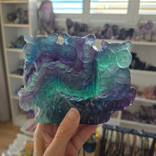 Load image into Gallery viewer, Rainbow Fluorite Owls