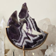 Load image into Gallery viewer, Chevron Amethyst Moon Howling Wolf