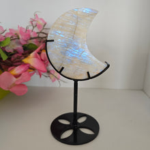 Load image into Gallery viewer, Moonstone Crescent Moon with Stand