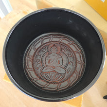 Load image into Gallery viewer, Singing Bowl - Buddha Black - 15 cm