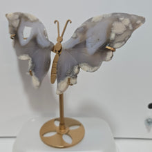 Load image into Gallery viewer, Black Flower Agate Butterfly Wings