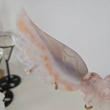 Load image into Gallery viewer, Agate, Amethyst & Flower Agate Heart Wings