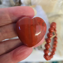 Load image into Gallery viewer, Red Jasper Heart and Bracelet Boxed Set