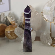 Load image into Gallery viewer, Chevron Amethyst Skinny Tower