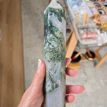 Load image into Gallery viewer, Moss Agate Tower