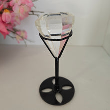 Load image into Gallery viewer, Faceted Clear Quartz Diamond with Stand