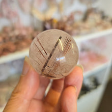 Load image into Gallery viewer, Rutile Quartz Sphere - Copper