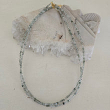 Load image into Gallery viewer, Green Rutile Quartz Faceted Necklace