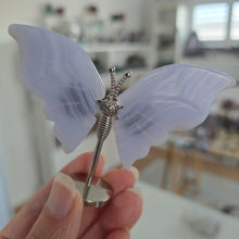 Load image into Gallery viewer, Blue Lace Agate Butterfly Wings
