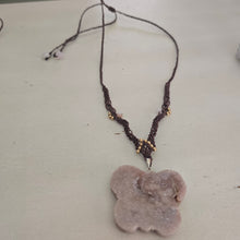 Load image into Gallery viewer, Pink Amethyst Butterfly Macrame Necklace