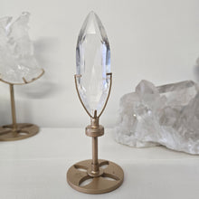 Load image into Gallery viewer, Faceted Clear Quartz with Spinning Stand