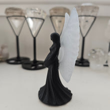 Load image into Gallery viewer, Black Obsidian and Selenite Angel