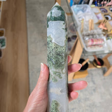 Load image into Gallery viewer, Moss Agate Tower