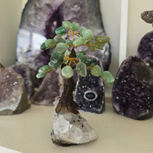Load image into Gallery viewer, Green Quartz Bonsai Tree on Amethyst Cluster