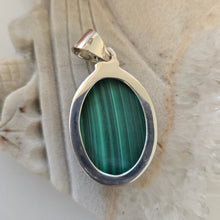 Load image into Gallery viewer, Malachite Sterling Silver Pendant