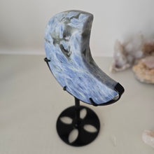 Load image into Gallery viewer, Blue Kyanite Moon on Stand