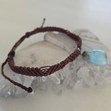 Load image into Gallery viewer, Larimar Macrame Armband/Bracelet