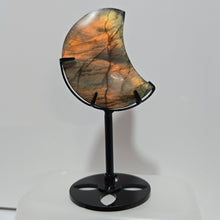 Load image into Gallery viewer, Labradorite Moon with stand