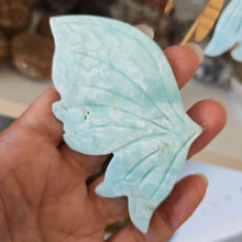 Load image into Gallery viewer, Blue Aragonite Butterfly Wings