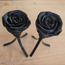 Load image into Gallery viewer, Black Obsidian Rose - Spinning Stand