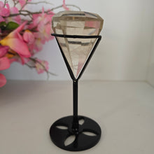 Load image into Gallery viewer, Faceted Clear Quartz Diamond with Stand