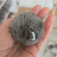 Load image into Gallery viewer, Black Tourmaline in Quartz Sphere