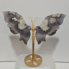 Load image into Gallery viewer, Black Flower Agate Butterfly Wings