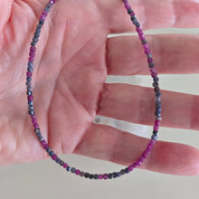 Load image into Gallery viewer, Ruby and Sapphire Faceted Necklace