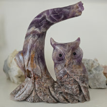 Load image into Gallery viewer, Chevron Amethyst Owl Tree Branch