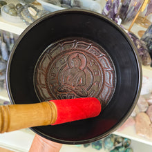 Load image into Gallery viewer, Singing Bowl - Buddha Black - 15 cm