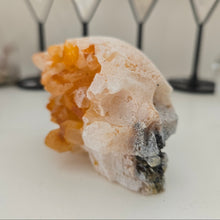 Load image into Gallery viewer, Tangerine Quartz Cluster Stone Skull