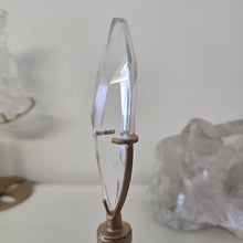 Load image into Gallery viewer, Faceted Clear Quartz with Spinning Stand