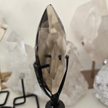 Load image into Gallery viewer, Smoky Quartz Faceted Diamond with Spinning Stand