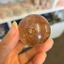 Load image into Gallery viewer, Rutile Quartz Sphere - Copper