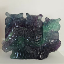 Load image into Gallery viewer, Rainbow Fluorite Owls