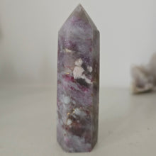 Load image into Gallery viewer, Pink Tourmaline and Lepidolite in Quartz Obelisk