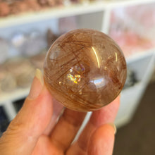 Load image into Gallery viewer, Rutile Quartz Sphere - Copper