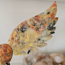 Load image into Gallery viewer, Yellow Crazy Lace Agate Heart with Wings