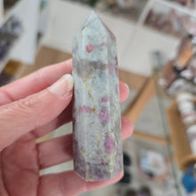 Load image into Gallery viewer, Pink Tourmaline and Lepidolite in Quartz Obelisk