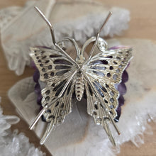 Load image into Gallery viewer, Magenta Fluorite Butterfly