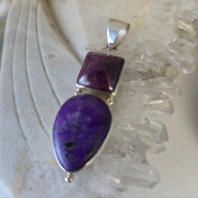 Load image into Gallery viewer, Sugilite and Ruby Sterling Silver Pendant