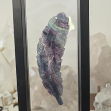 Load image into Gallery viewer, Rainbow Fluorite Feather in case