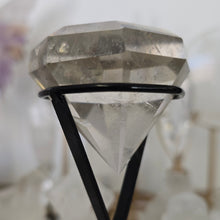 Load image into Gallery viewer, Faceted Clear Quartz Diamond with Stand