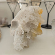 Load image into Gallery viewer, Quartz Cluster Stone Skull