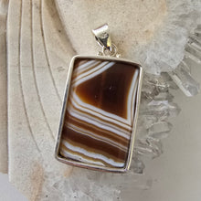 Load image into Gallery viewer, Brown Agate Sterling Silver Pendant