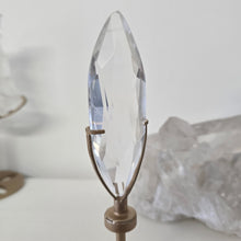 Load image into Gallery viewer, Faceted Clear Quartz with Spinning Stand