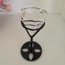 Load image into Gallery viewer, Faceted Clear Quartz Diamond with Stand